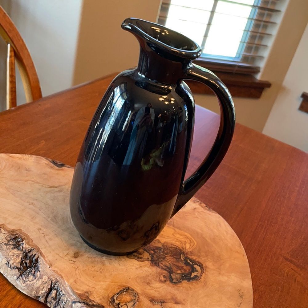 Vintage Frankoma 835 Black Pitcher